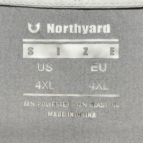Northyard Mens Long Sleeve Shirt SPF 50 UV Protection Size 4XL Gray - Picture 2 of 9